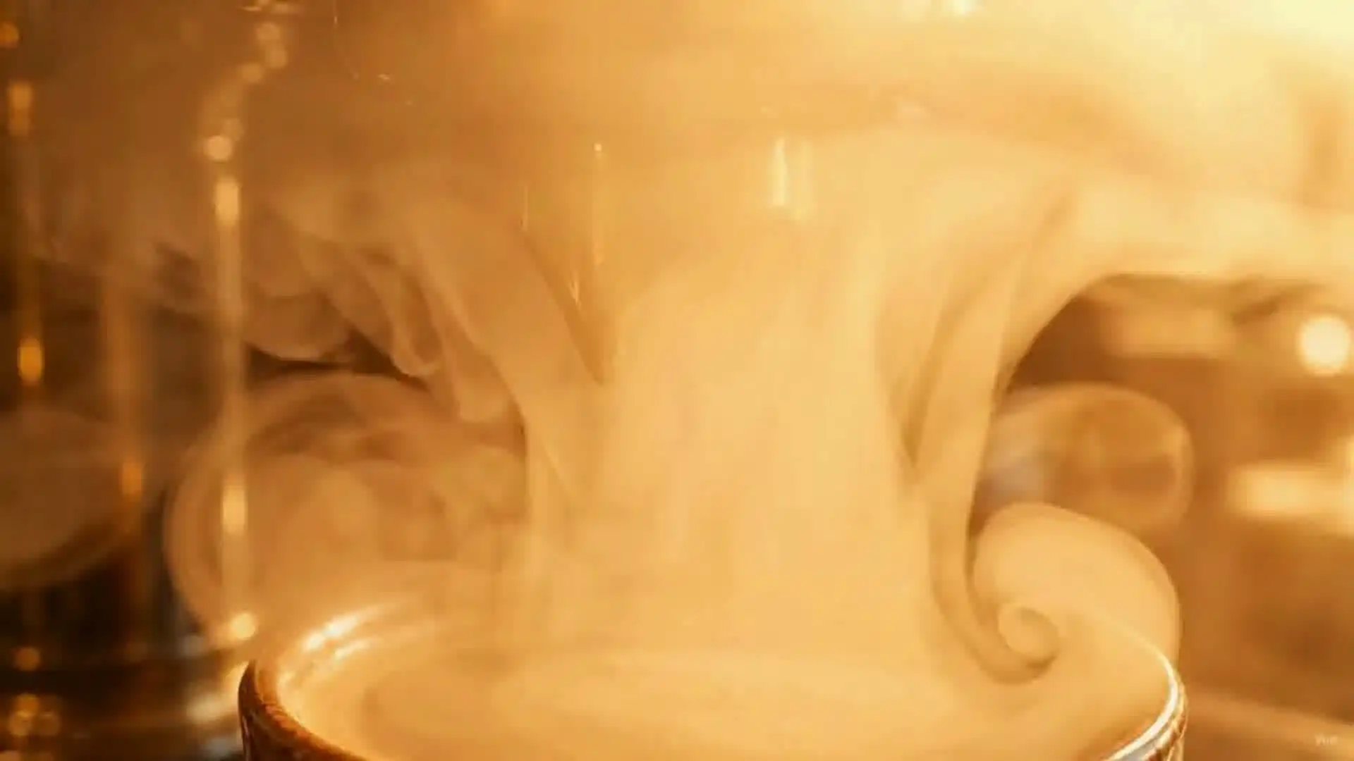 Freshly served coffee